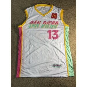 San Diego Padres Manny Machado #13 City Connect Basketball Jersey Large SGA